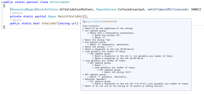 Screen shot XML comments seen in tool tip