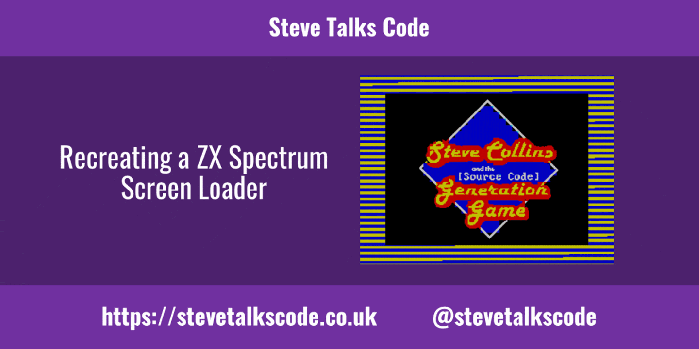Creating a ZX Spectrum Image Load Video